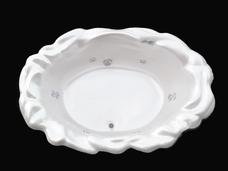 Wave whirlpool bath with waterfall